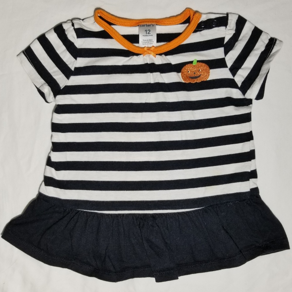 Halloween stripe shirt Carters girls 💲3 for $20🛒